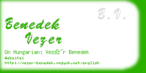 benedek vezer business card